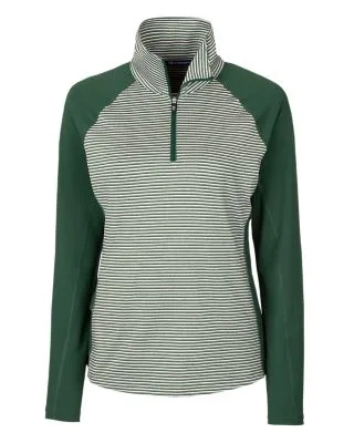 Cutter & Buck Forge Tonal Stripe Stretch Half Zip Womens Top view 6