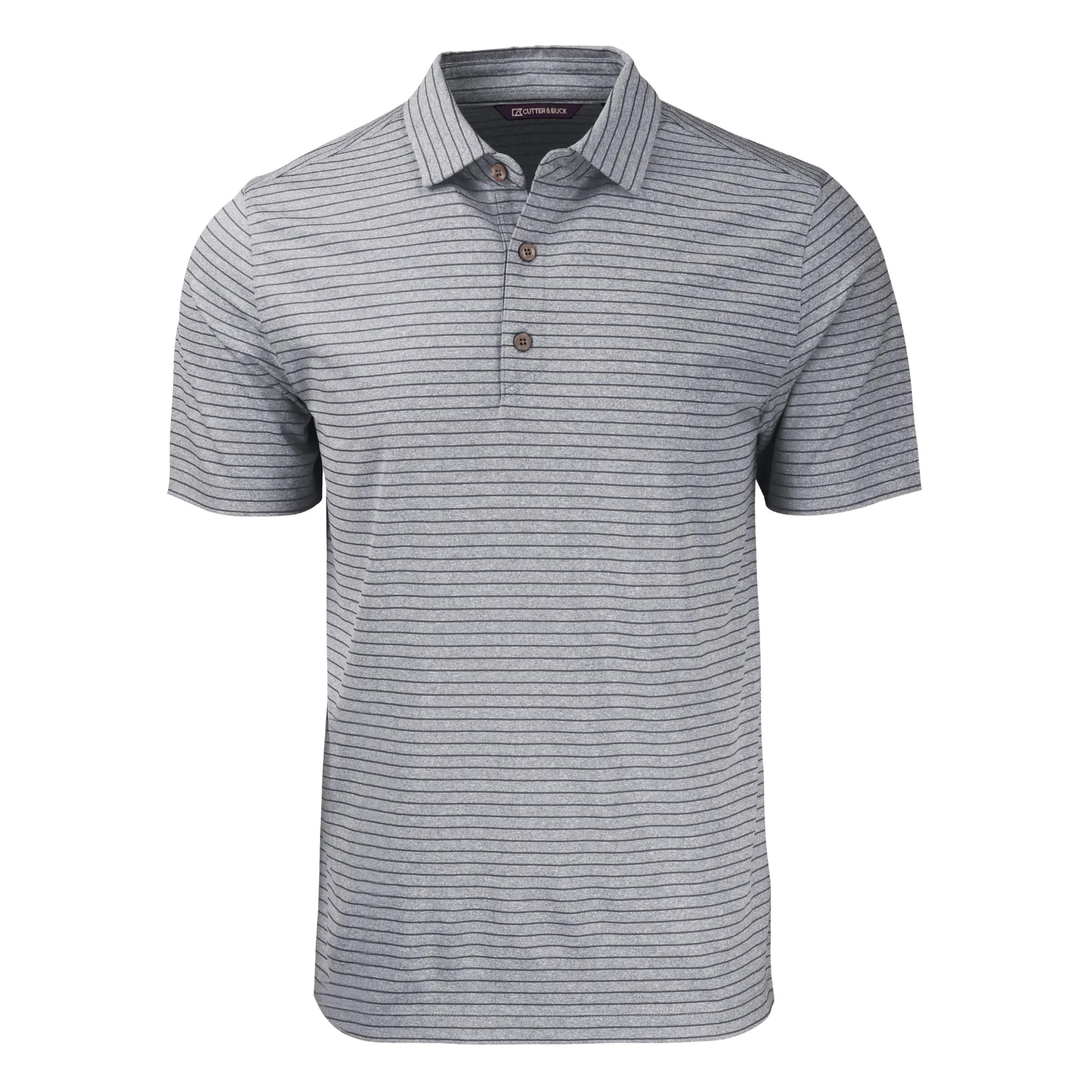 Cutter & Buck Forge Eco Heather Stripe Stretch Recycled Mens Polo view 2