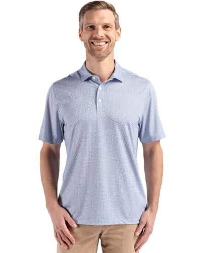Cutter & Buck Pike Eco Diamond Dot Print Recycled Mens Big & Tall Polo view 3
