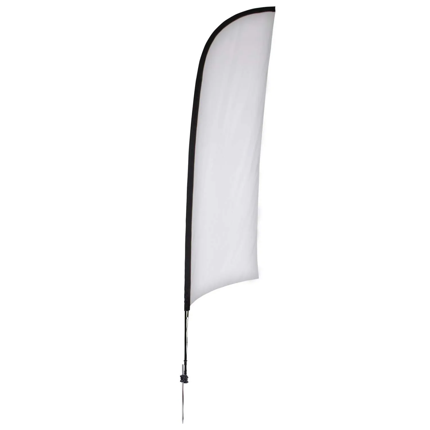 13' Elite Razor Nylon Sail Sign Flag, 1-Sided, Ground Spike view 2
