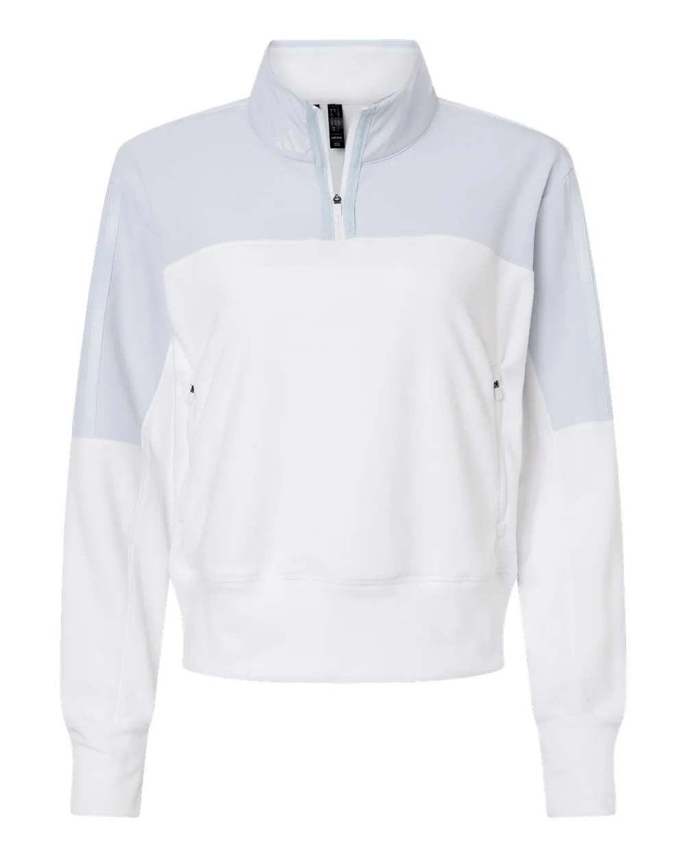 Adidas® Women's Fleece Quarter-Zip Pullover Sweater view 4