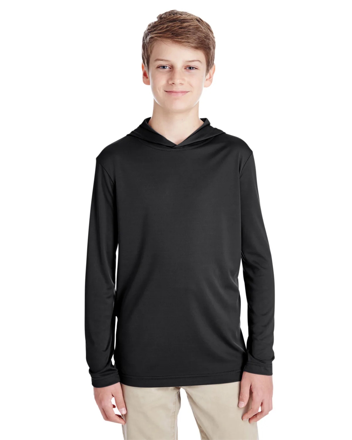 Team 365 Youth Zone Performance Long Sleeve Hooded T-Shirt