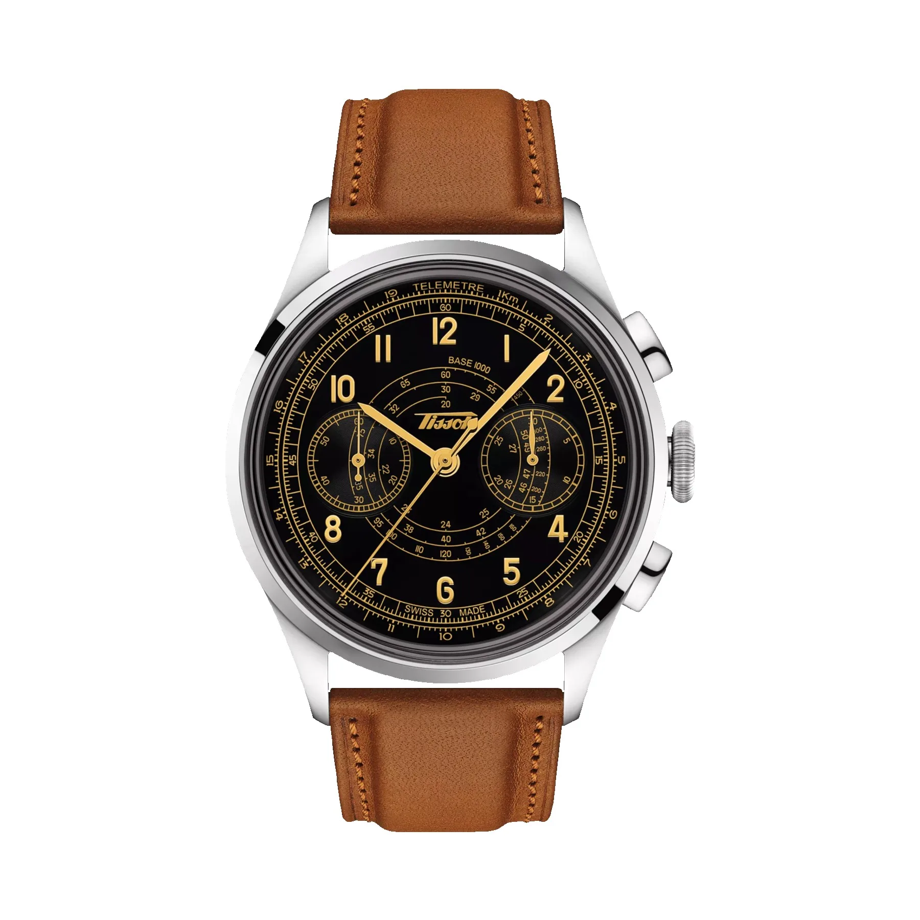 Tissot Telemeter 1938 Light Brown Leather Watch