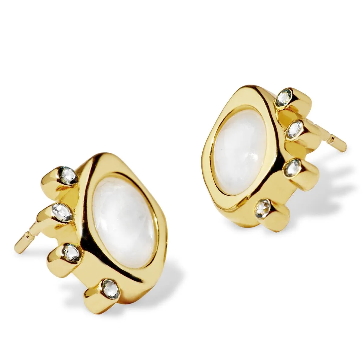 Jilco Inc Asymmetric Moonstone Studs