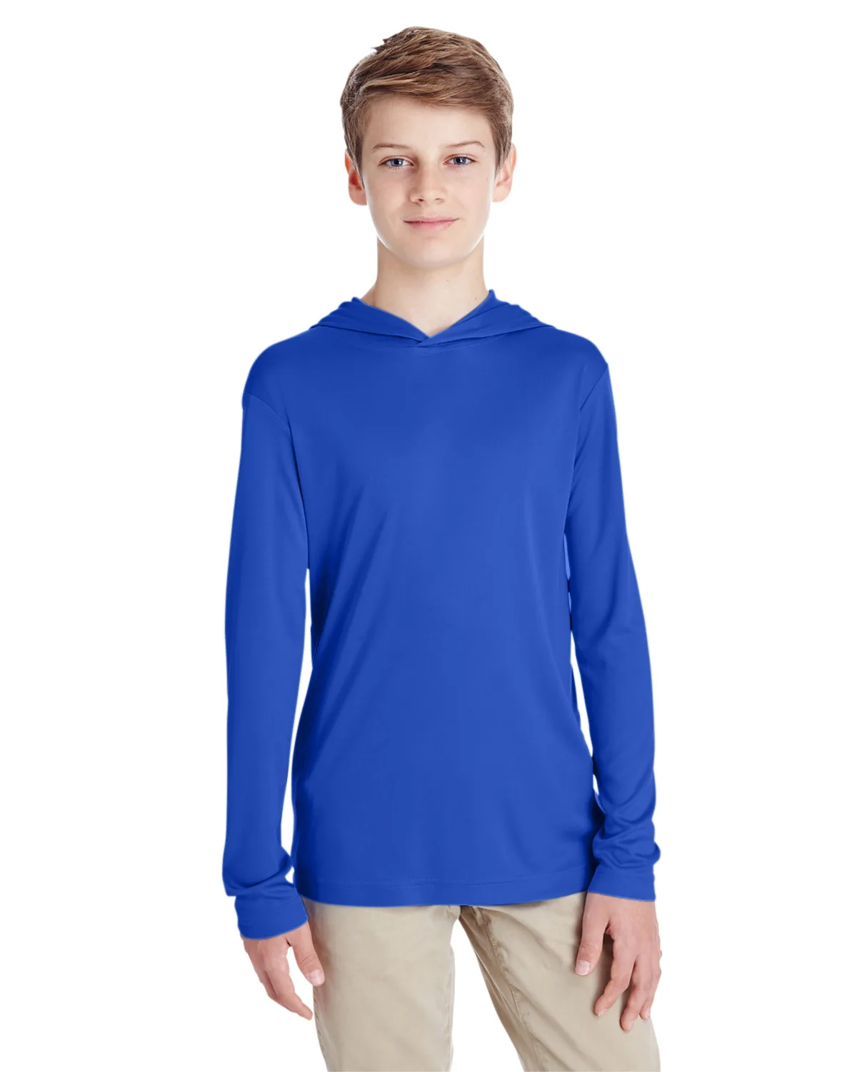 Team 365 Youth Zone Performance Long Sleeve Hooded T-Shirt view 7