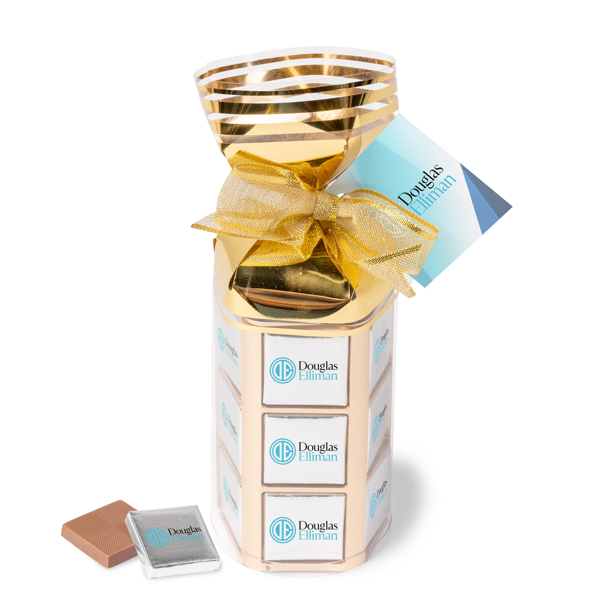 Thirty Six Piece Chocolate Foiled Square Gift Bag- Full Color view 3