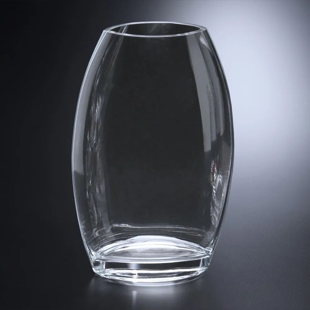 Clear Oval Vase 12" view 2