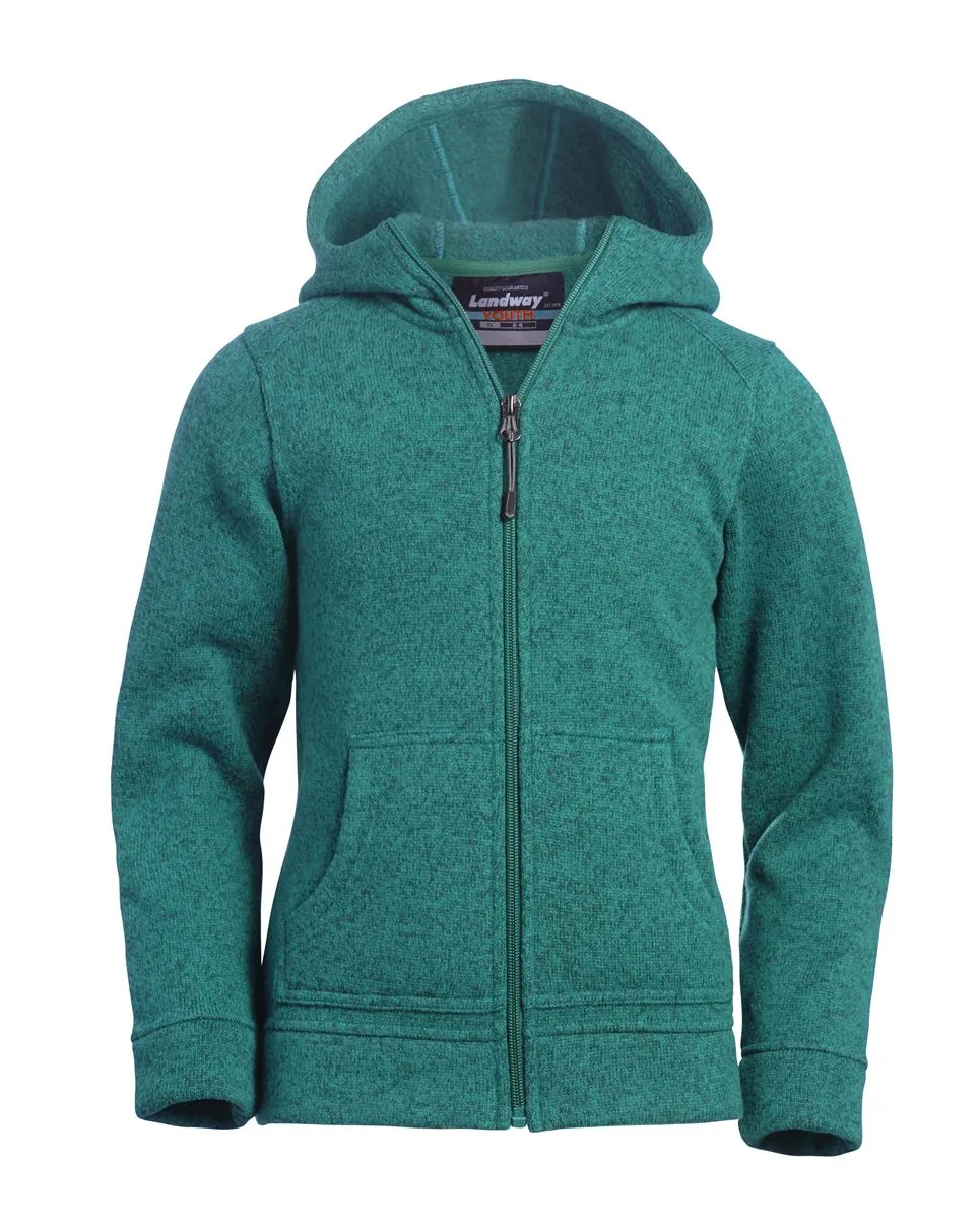 Girls' Ashton Sweater Knit Fleece Jacket view 3