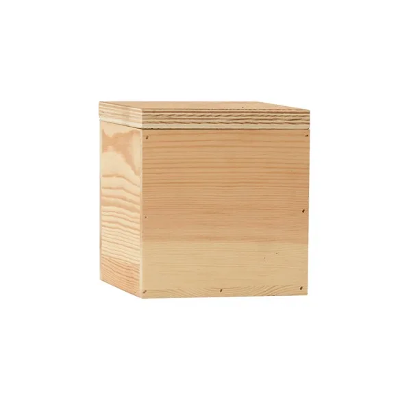 4" x 4" Small Square Wooden Box view 3