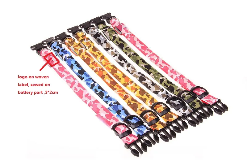 X-Large LED Dog Collar w/Camouflage Pattern (0.98"x23.6") view 2