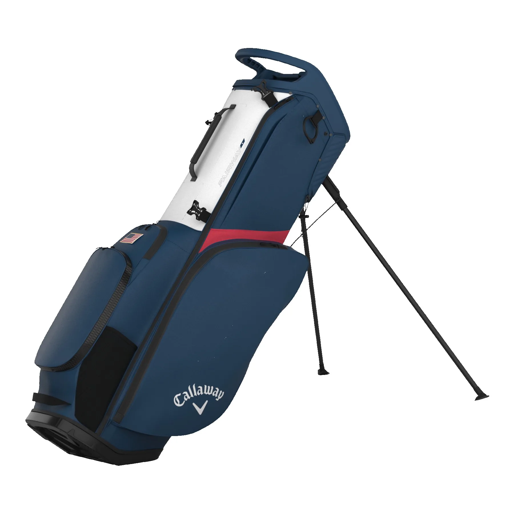 Callaway Fairway + Stand Bag - White/Marine/Red/Flag