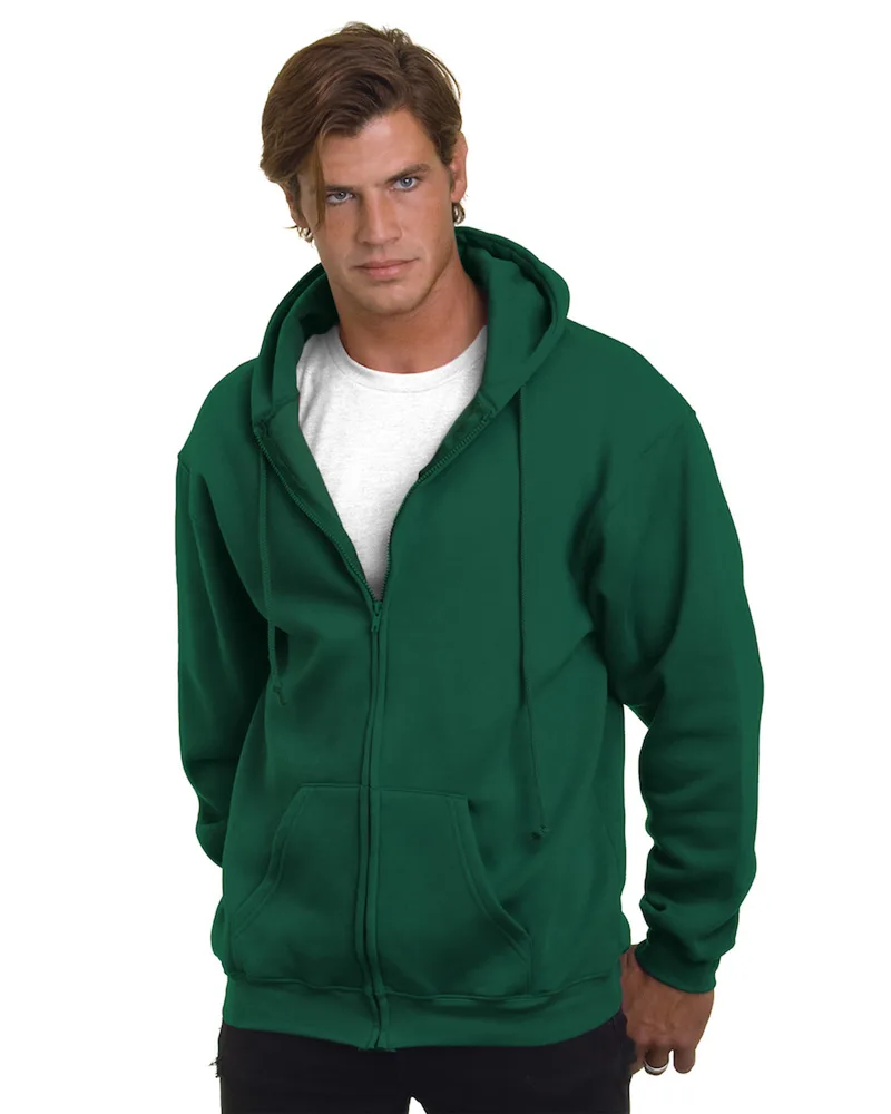 BAYSIDE Adult USA Made Full-Zip Heavyweight Hooded Sweatshirt view 7