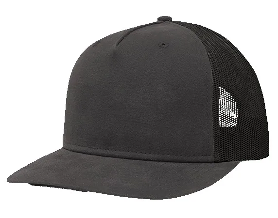 5-Panel Brushed Canvas Mesh Back Cap view 4