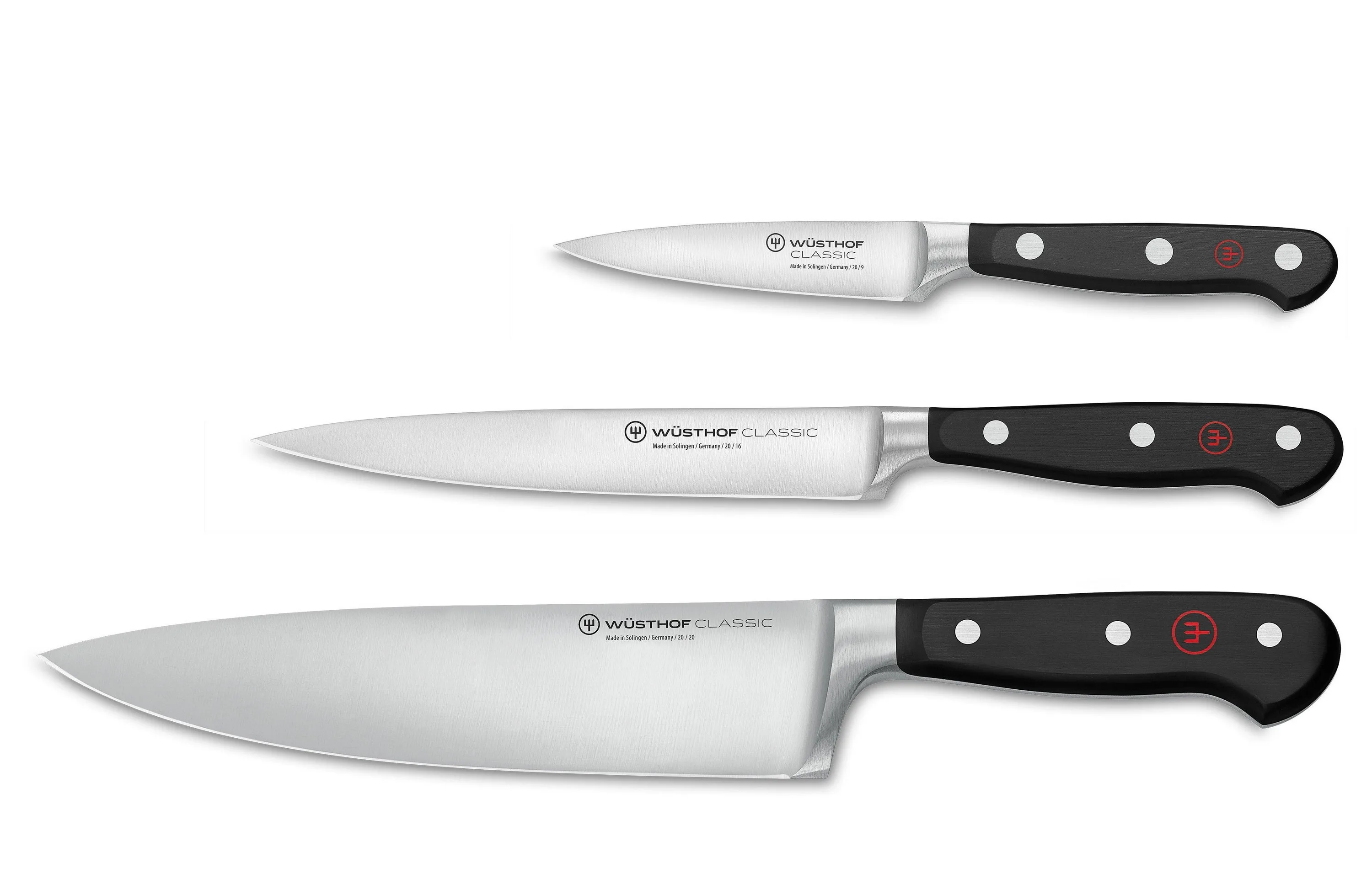 Wusthof 3 Piece Classic Chef's Knife Set