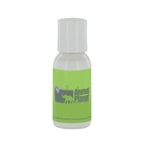 1 oz. SPF 30 Sunscreen in Clear Round Bottle view 6