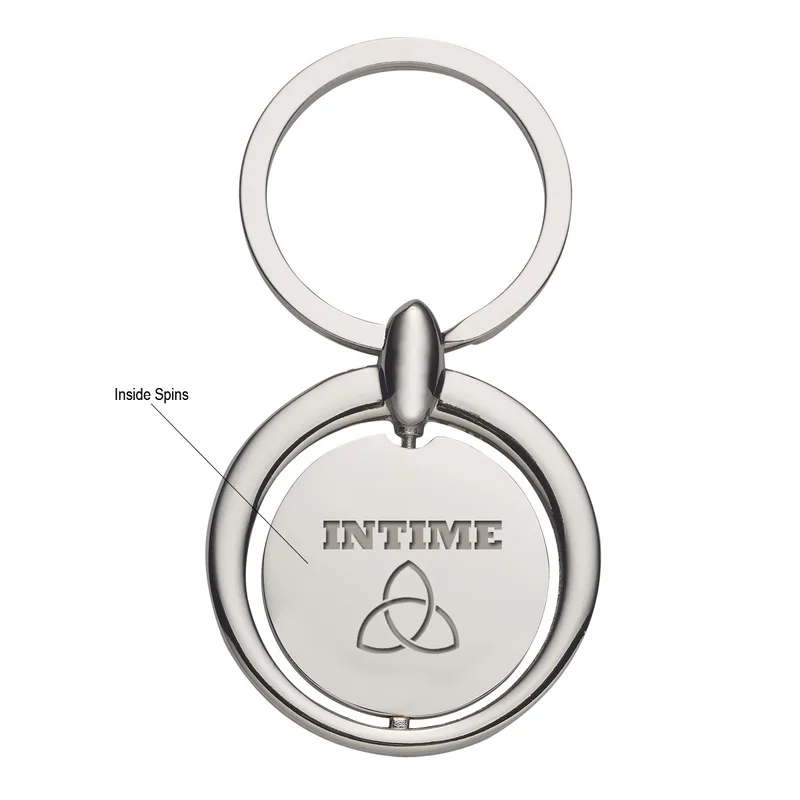 Circular Metal Key Tag view 2