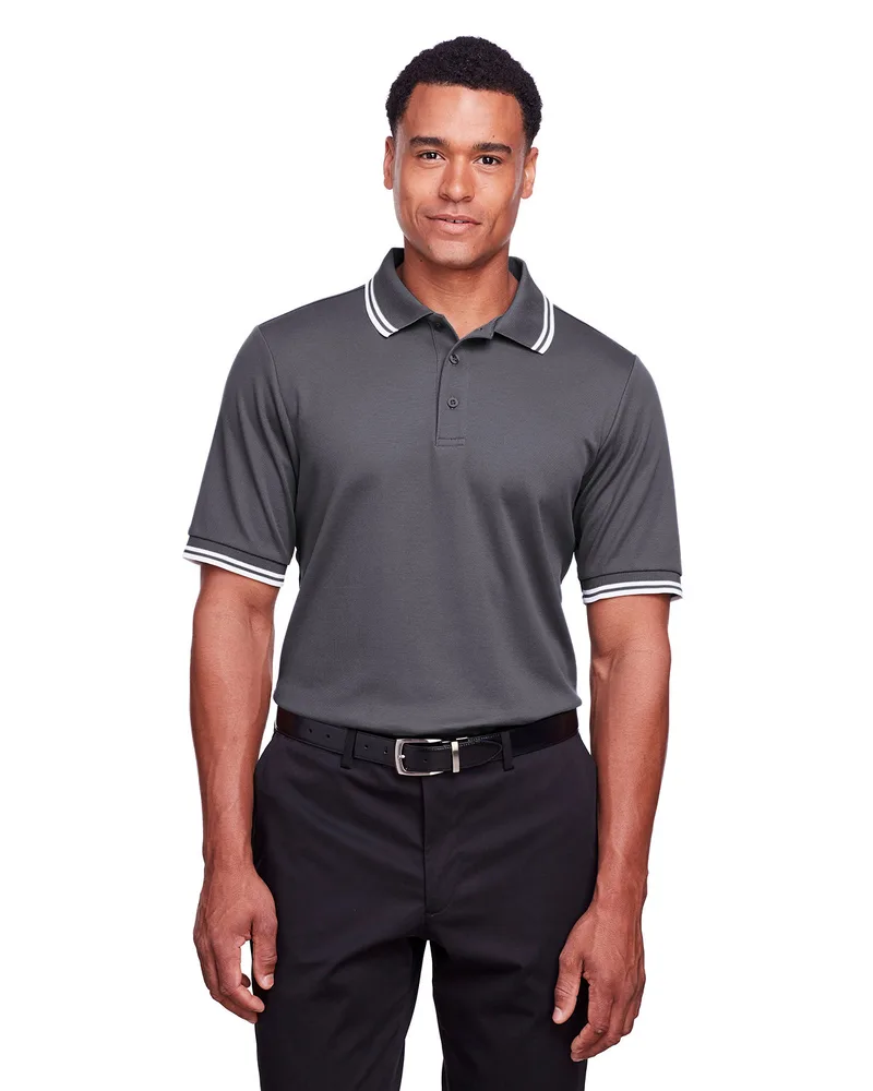Devon and Jones CrownLux Performance® Men's Plaited Tipped Polo view 4