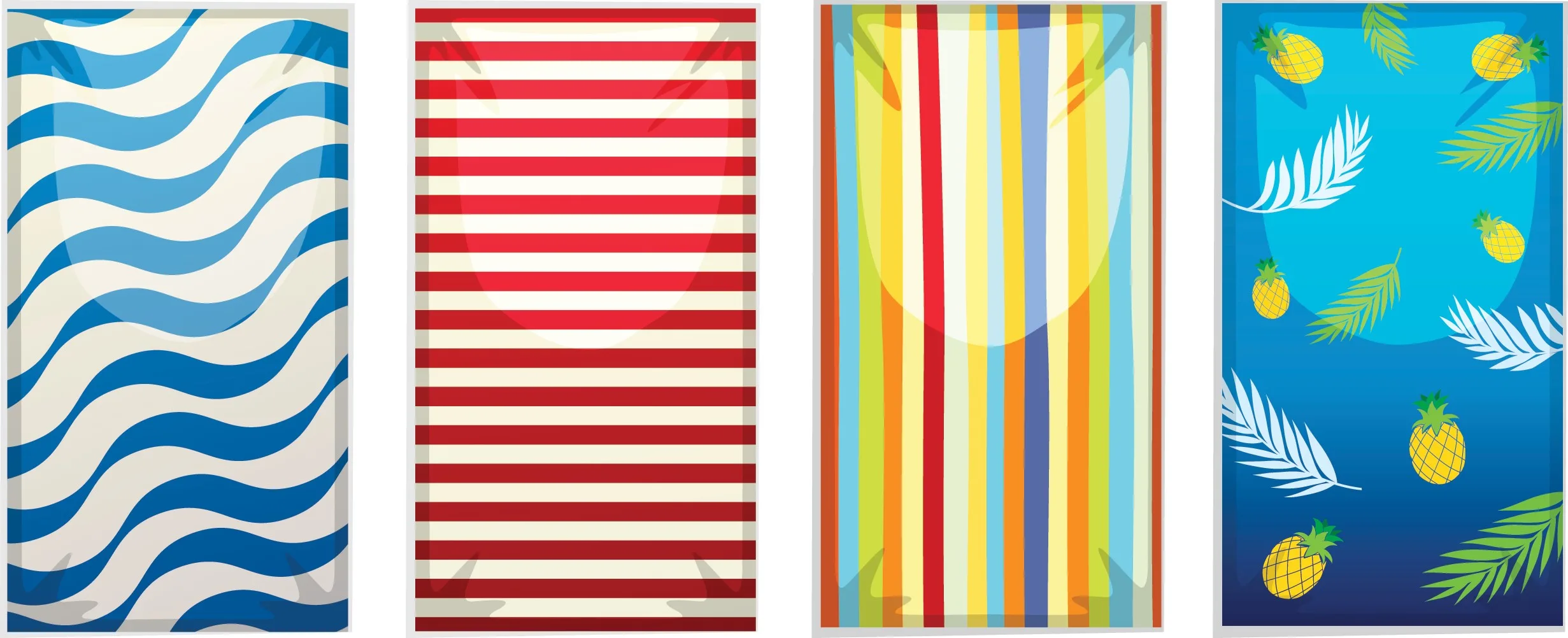 Beach Towel (Poly Velour Front/Cotton Loop Back) (30" x 60") Domestically Decorated