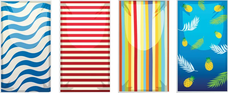 Beach Towel (Poly Velour Front/Cotton Loop Back) (30" x 60") Domestically Decorated