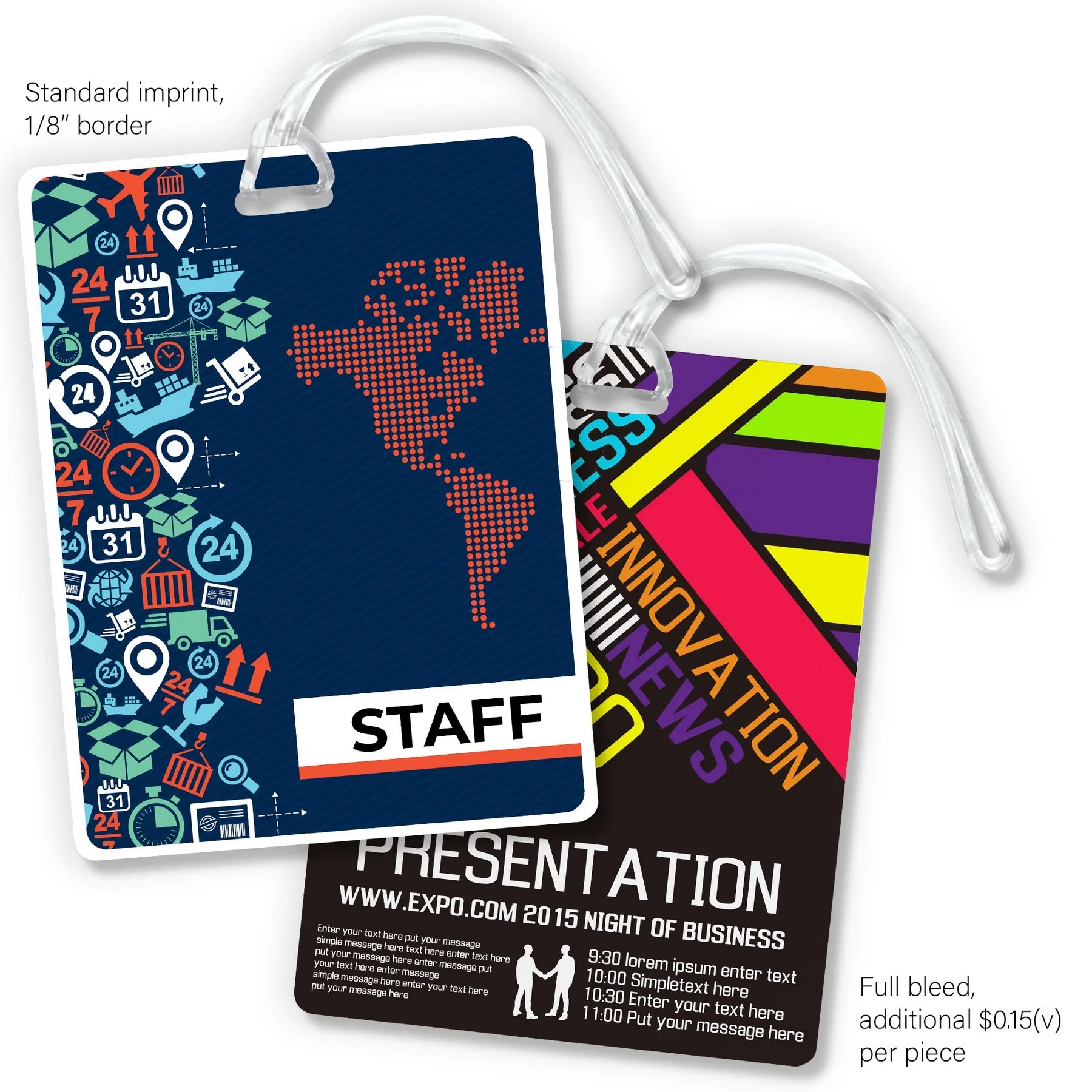 Imprinted Medium Luggage Tag view 2