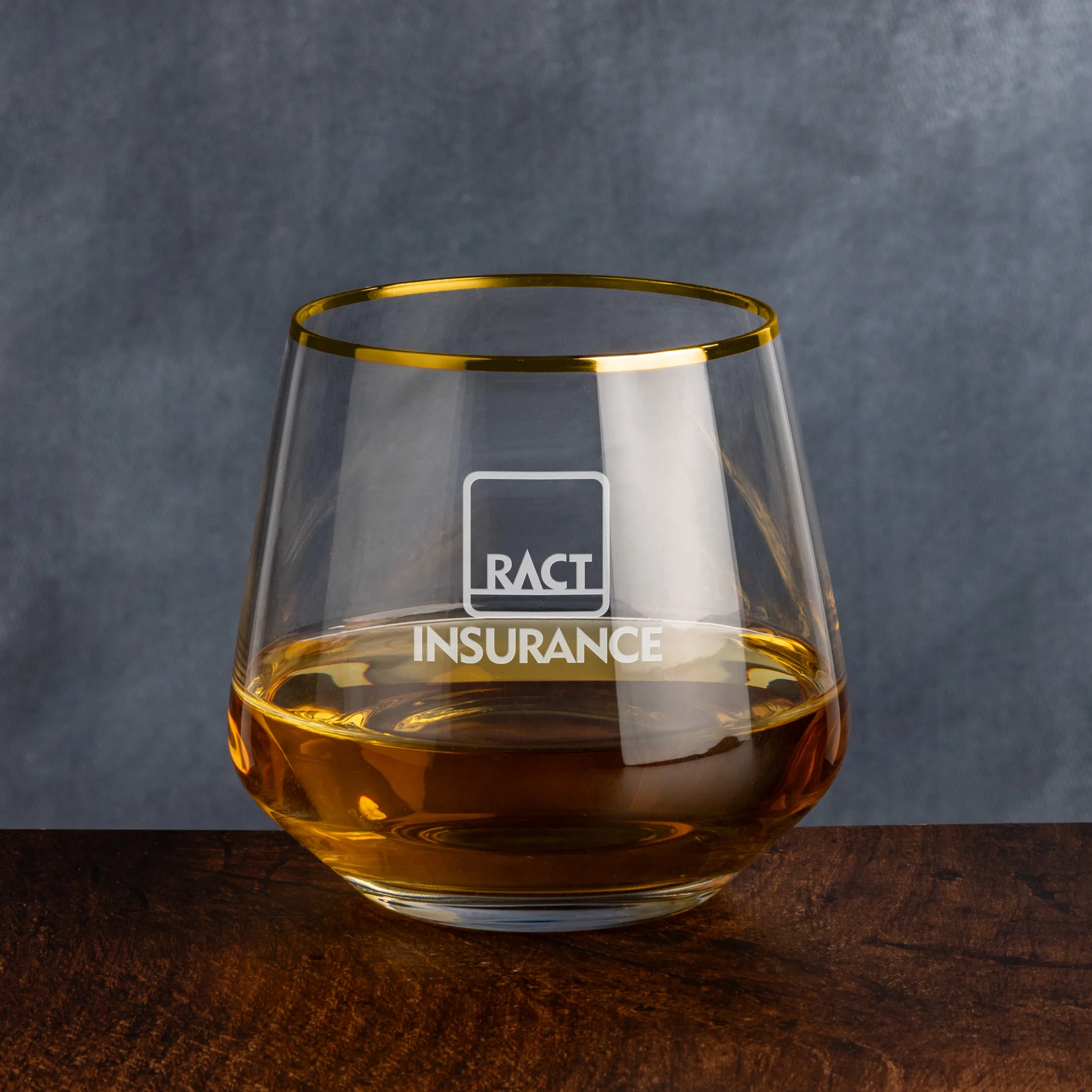 Glass Only, Deep Etch, Gold, 11 oz