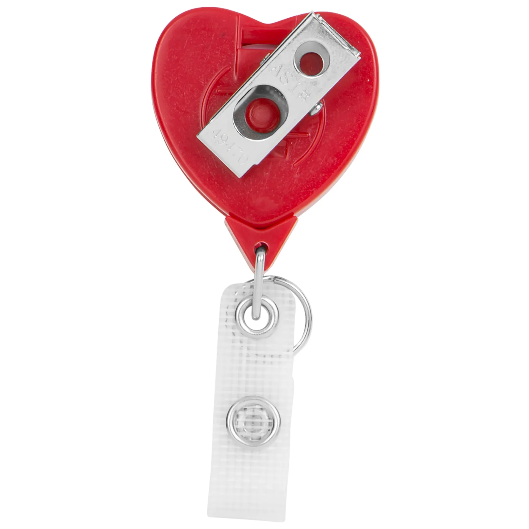 Hemp Jumbo Heart Retractable Badge Reel view 3