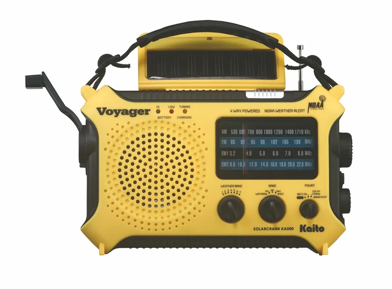 Kaito Emergency Radios & Wireless Mics Crank&Solar Am/Fm/Sw/Weather Alert Radio - Yellow