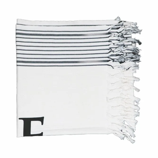 Ivory Shore Open Stripe Pesh (Embroidered)