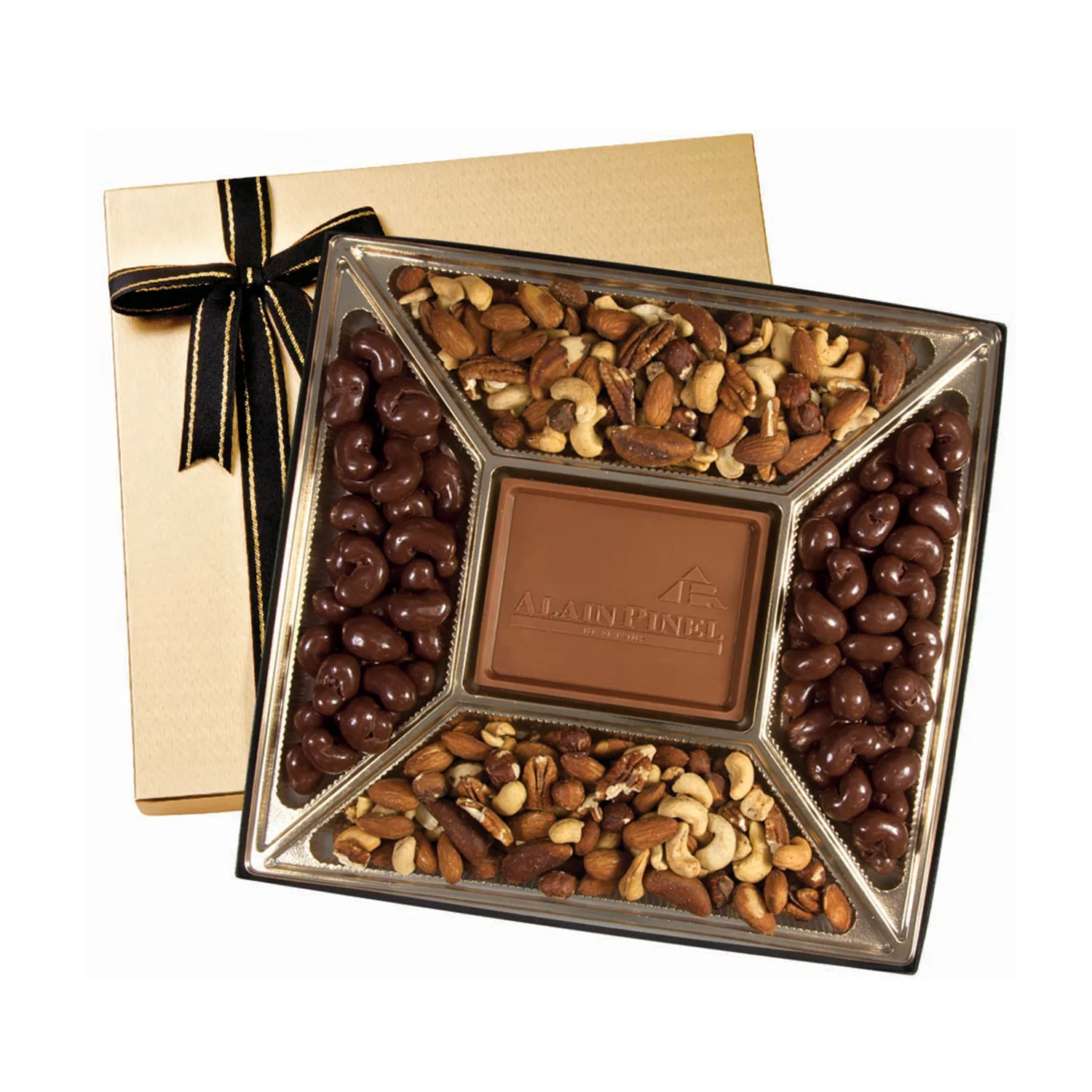 Custom Confection Gift Box w/Molded Chocolate Centerpiece