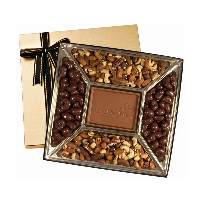 Custom Confection Gift Box w/Molded Chocolate Centerpiece