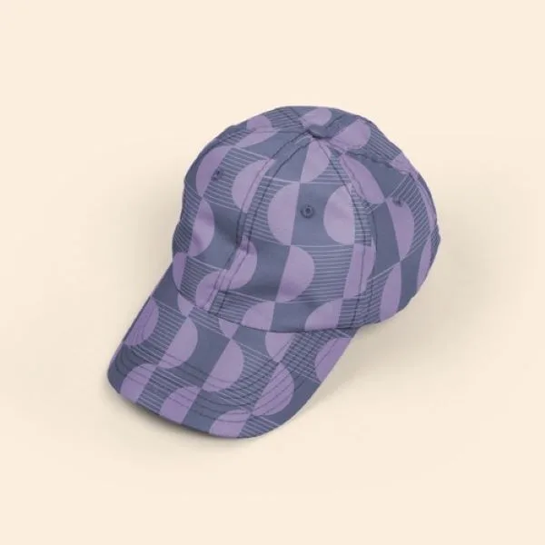 6-Panel Hat - Curved Brim - Unstructured - Poly Twill 4cp view 2