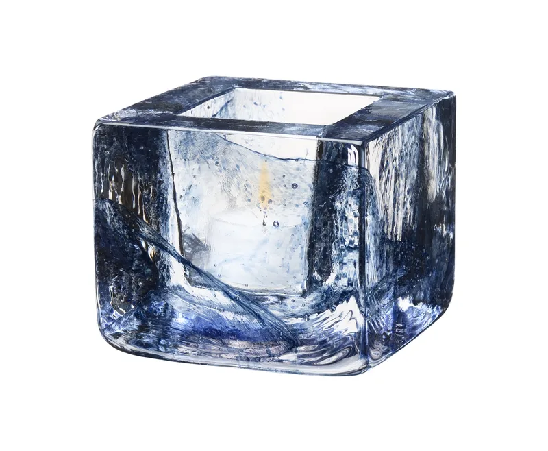 Kosta Boda Brick Votive Blue