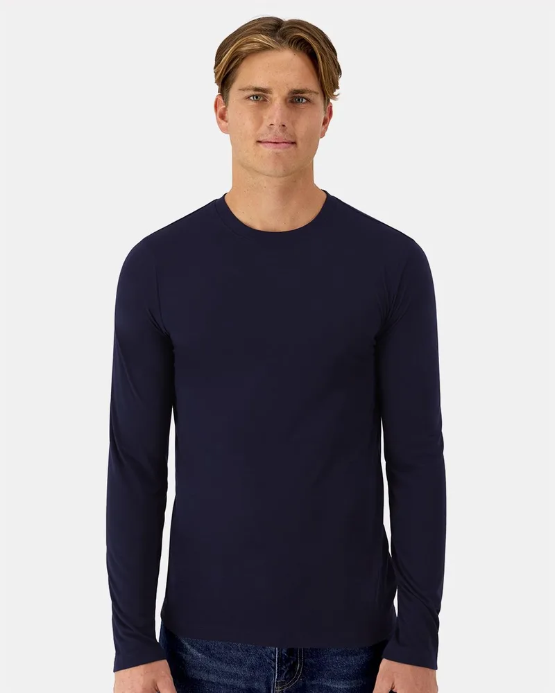 Hanes® Unisex Cool DRI® Cotton Touch Long Sleeve T-Shirt view 2
