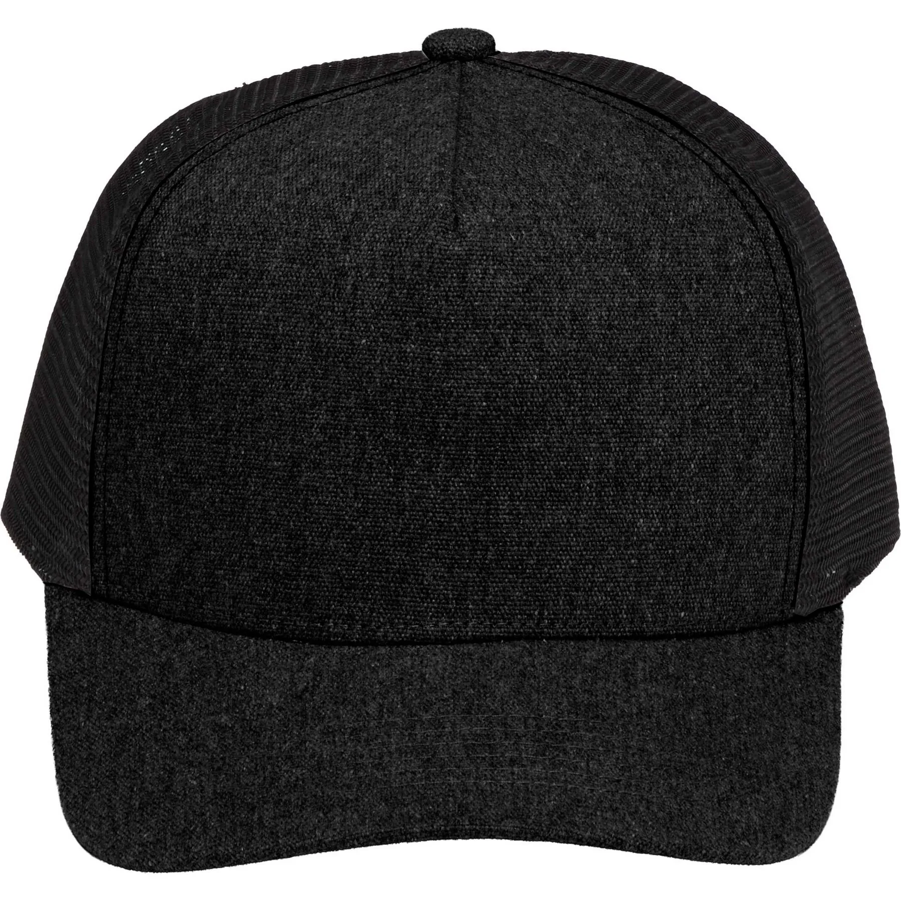 Recycled Cotton Canvas 5 Panel Mesh Back Ballcap view 2