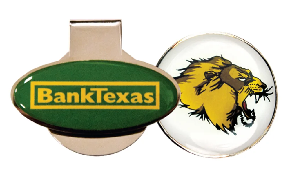 Silver Vibraprint® Golf Hat Clip w/ Ball Marker