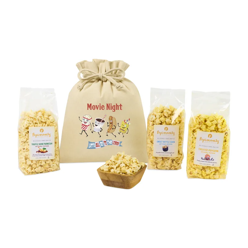 Blockbuster Premiere Popcorn Gift Bag - Natural