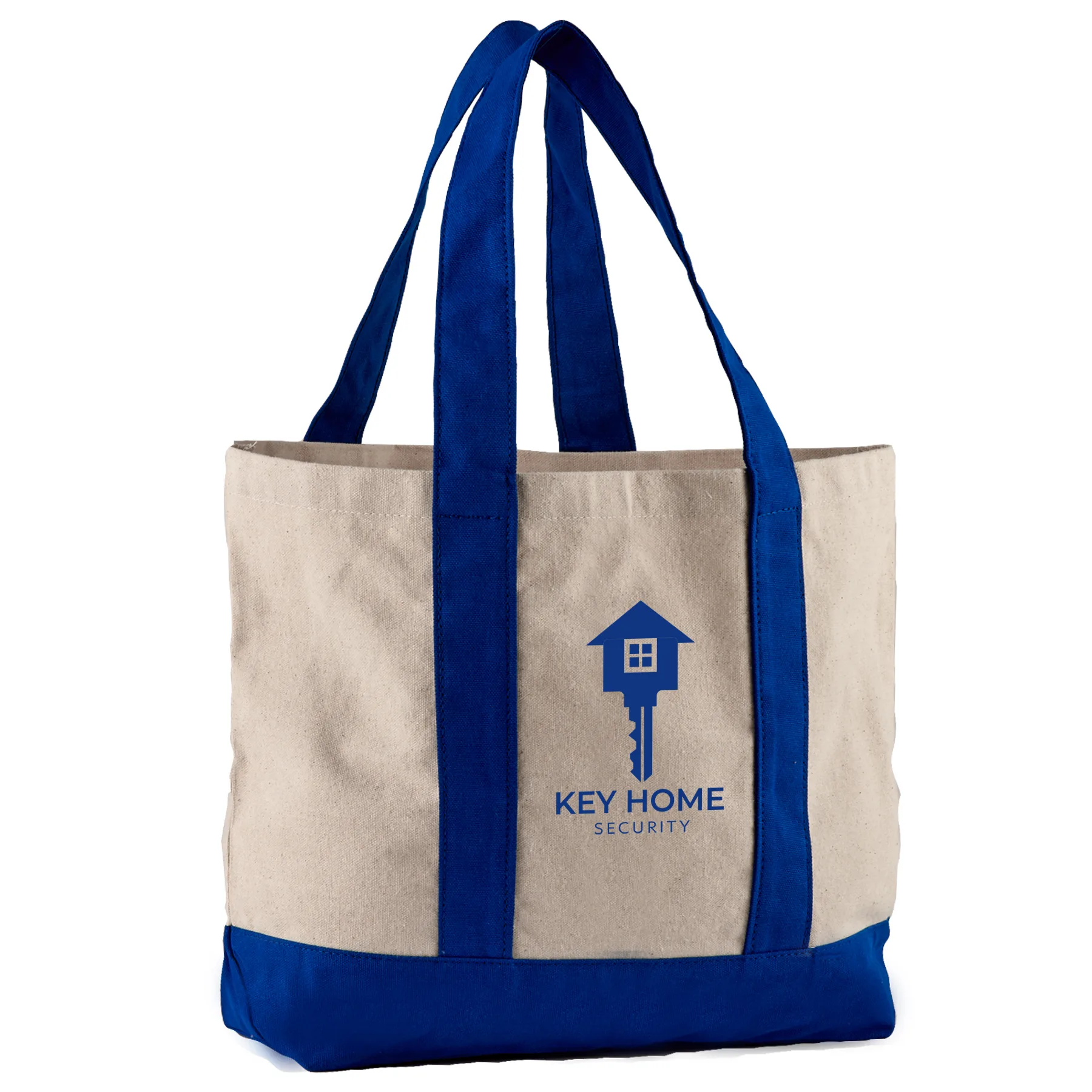 10 Oz. Newport Cotton Canvas Striped Tote Bag view 4