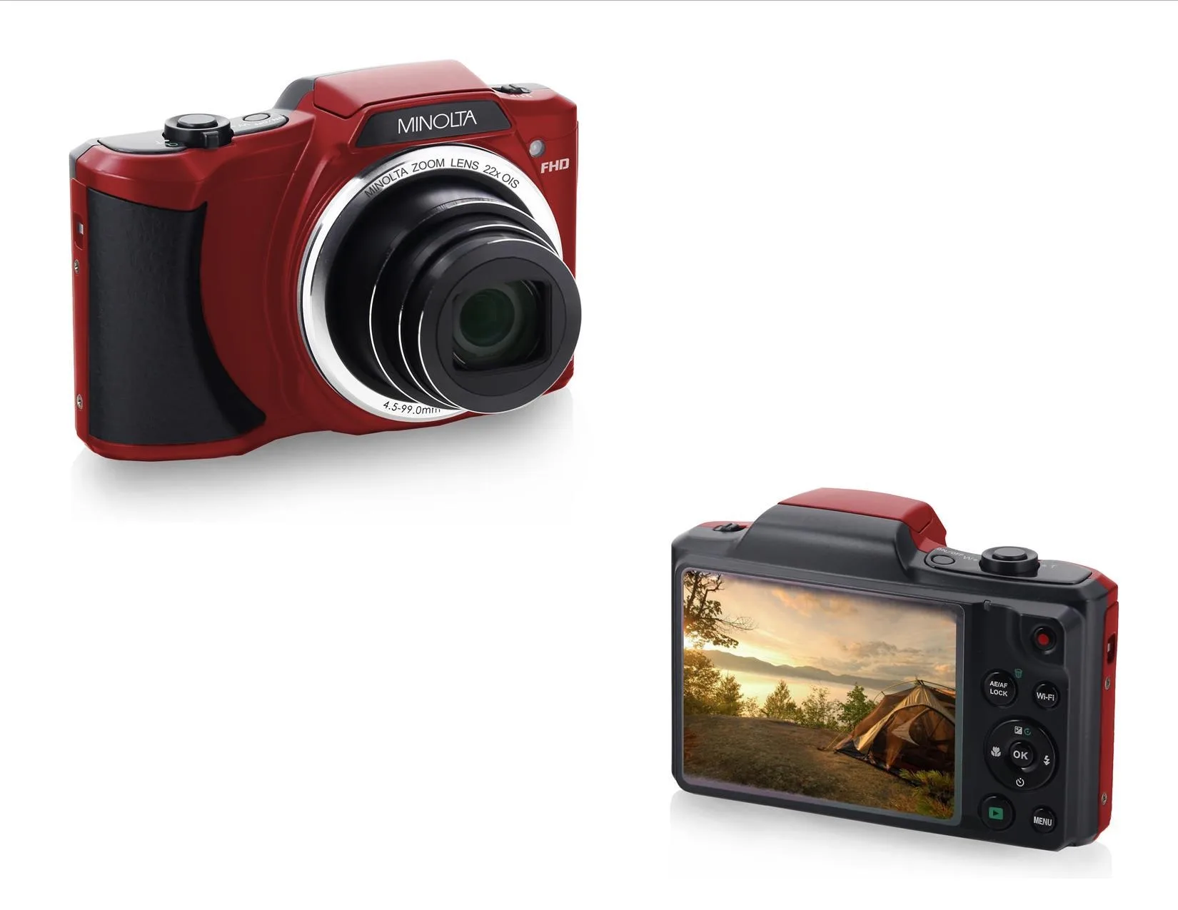 Minolta® Red 20Mp HD Camera w/22x Zoom