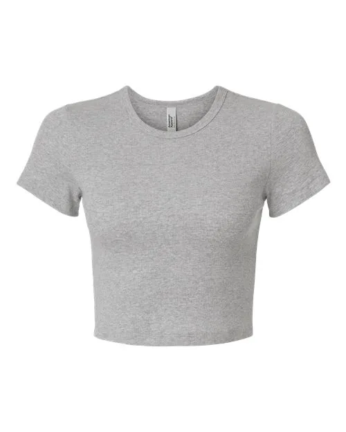 American Apparel® Women's Baby Rib Cropped T-Shirt view 6