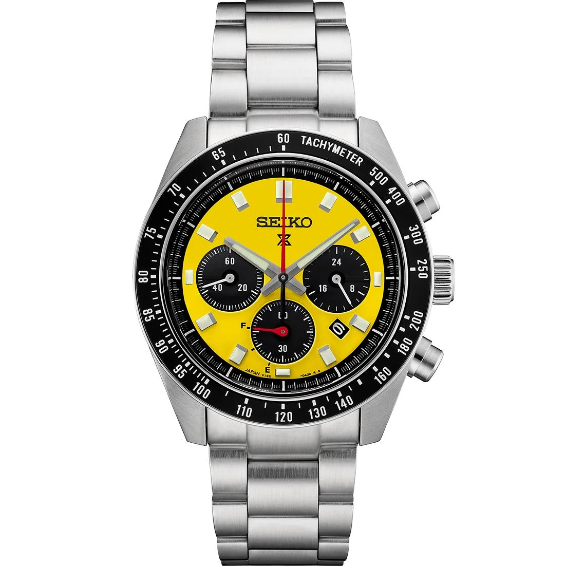 Seiko Watch Prospex Speedtimer Ss Solar Chrono Yellow Dial U.S. Se