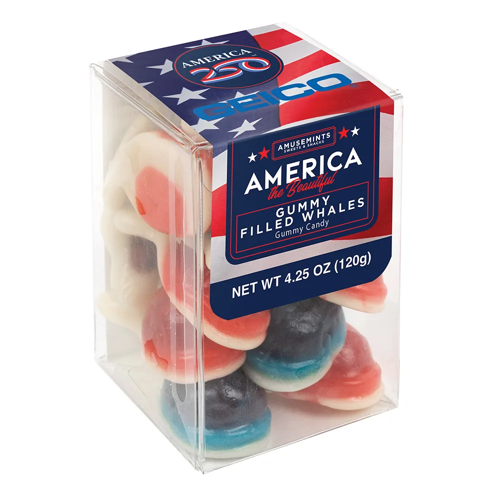 America 250- Short Acetate-Gummy Filled Whales view 2