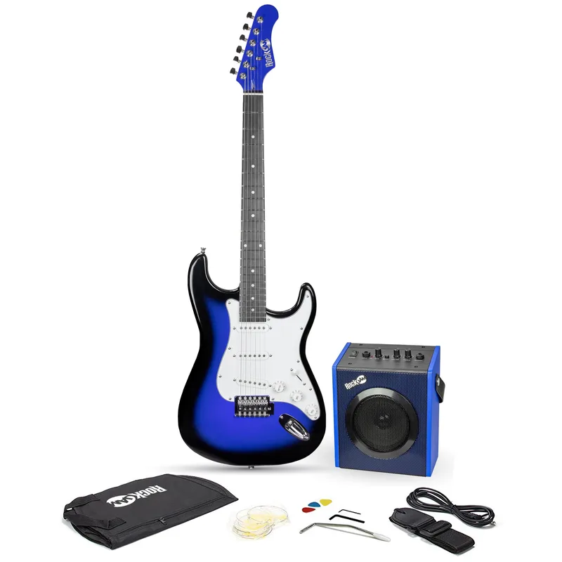 RockJam Full-Size Blueburst Electric Guitar Kit