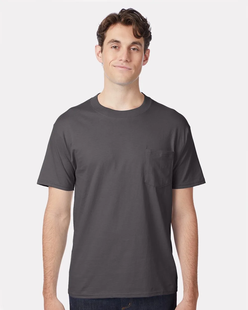 Hanes® Men's Beefy-T® Pocket T-Shirt view 2