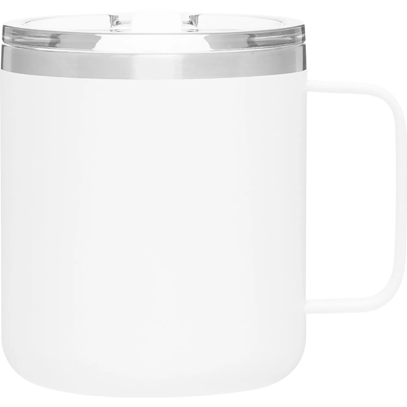 12 oz Camper Travel Mug (Matte White) view 2