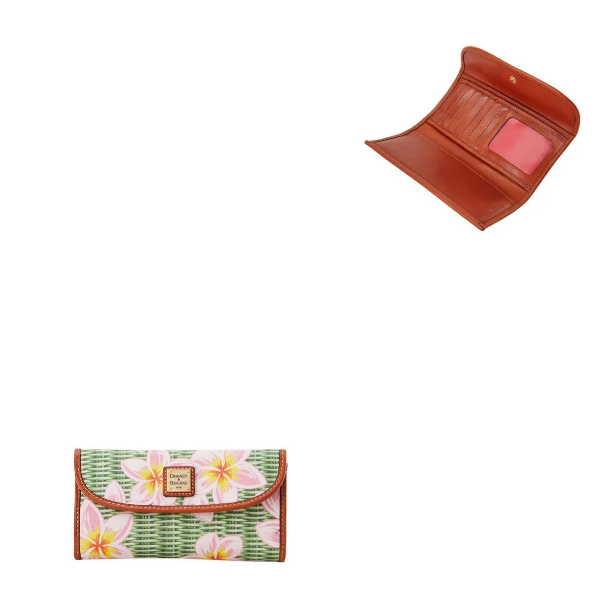 Dooney & Bourke Plumeria Continental Clutch - Pink/Green