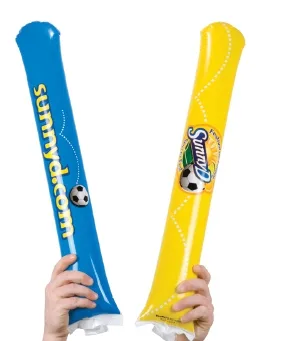 BamBams Inflatable Noisemakers Pair-Polybagged with Straw (23.5x4.25") view 2