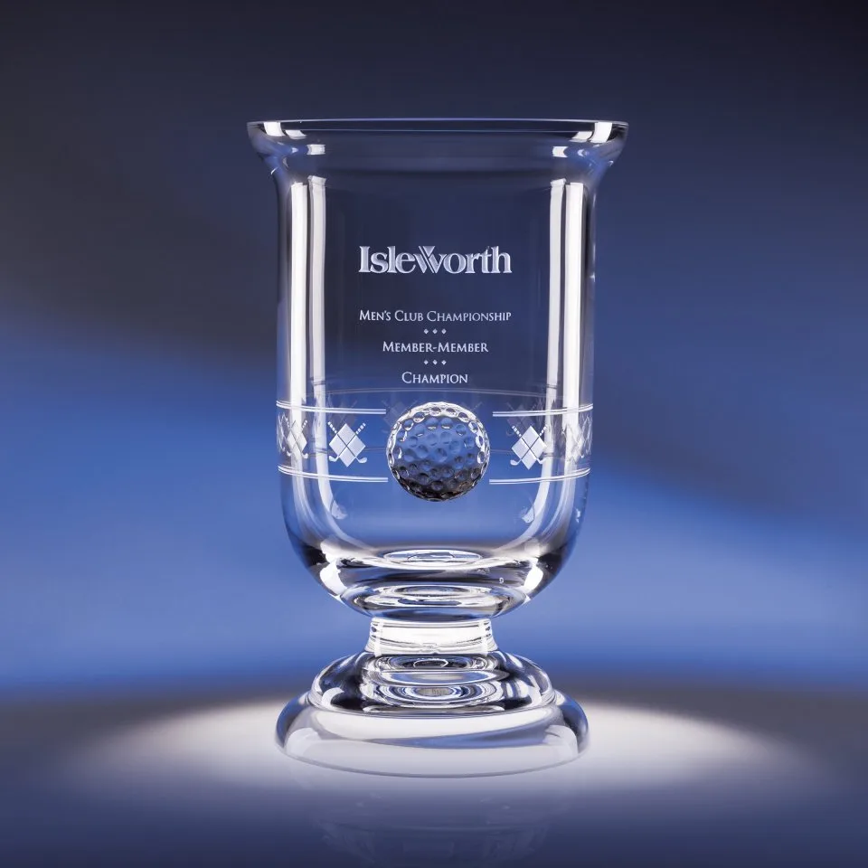 10.5" Narrative Golf Cup Crystal Award
