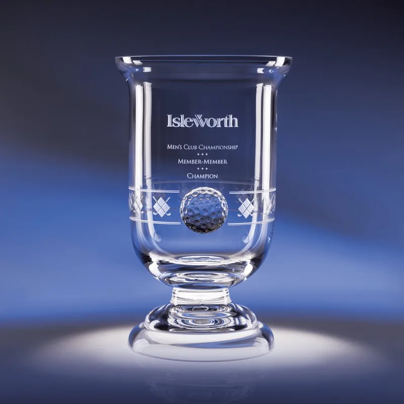 9.5" Narrative Cup Crystal Golf Award