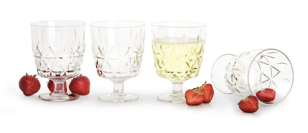 Sagaform Picnic Outdoor Dinnerware Collection Wine Glass, Set Of 4