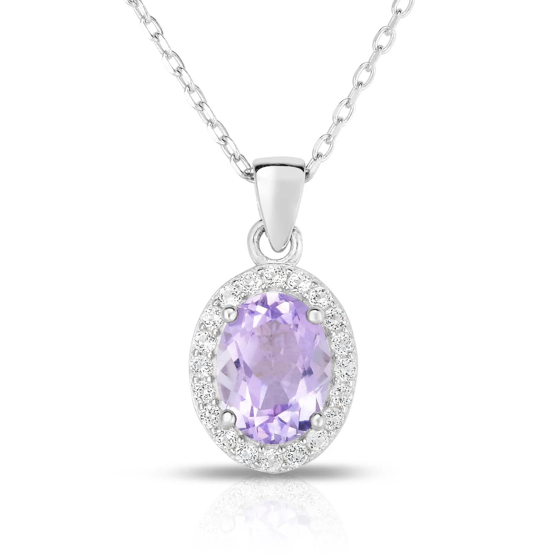 Jilco Inc Oval Amethyst Necklace